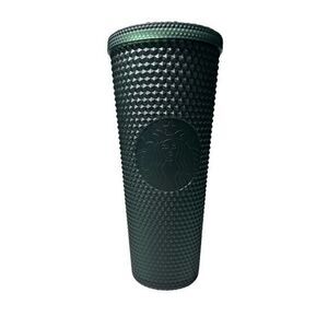 Starbucks 2022 Winter Dark Green Matte Studded Cold Cup‎ 24oz Venti No Straw